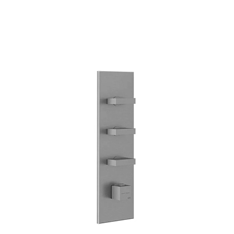 Gessi Rettangolo Встраиваемый термостат, подключение на 3/4”, с 3мя независимыми выходами(внешние части), цвет: хром, 43026#031