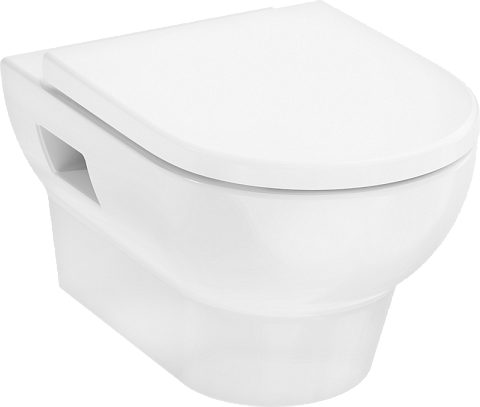 Унитаз подвесной Hansgrohe HG GladeLake S 540х360, безободковый, с сиденьем без микролифта, белый 60201450