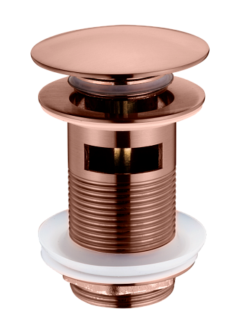 Слив для раковины, автомат(клик-клак) Boheme BRUSHED BRONZE c переливом 612/2-BRB