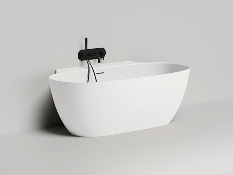 Ванна пристенная из литьевого мрамора Salini Alda Wall 170 101915G, S-Sense, глянцевая поверхность