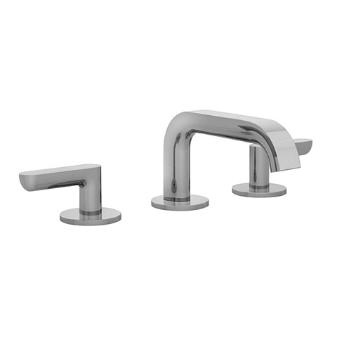 Fantini Icona Deco Смеситель для раковины, 3 отв., с нажимн. донным клапаном, излив 145мм, цвет: хром, 53 02 R104