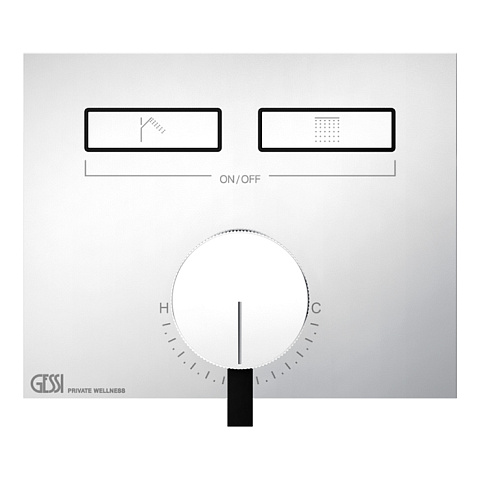 Gessi Hi-Fi Смеситель для душа, с включением до 2 источников одновременно (внешняя часть), цвет: хром, 63079#031