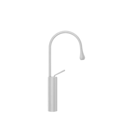 Gessi Goccia Смеситель для раковины на 1 отверстие, высокий, излив 174мм R=90, цвет: белый, 33608#279