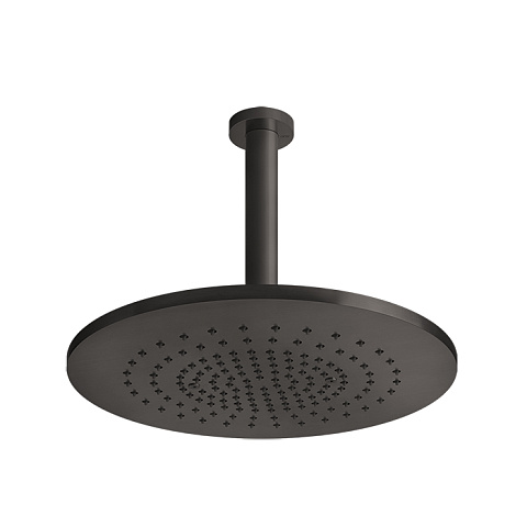 GESSI 316 Душевая головка шарнирная, потолочная на 1/2”, Ø355мм, h=243мм, цвет: brushed black metal pvd, 54152#707