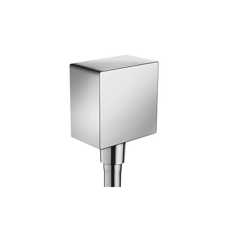 Шланговое подсоединение Hansgrohe FixFit Square с клапаном обратного тока, хром 26455000