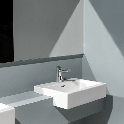 Laufen Living City Раковина 550x460х140мм, полувстр. с 1 отв. под смеситель, полувстраив., цвет: белый, 8.1343.2.000.104.1