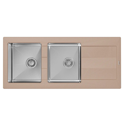 Кухонная мойка Florentina Комби 1160 FS 21.415.E1160.107, песочный