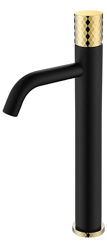 Смеситель Boheme STICK для умыв. выс. BLACK DIAMOND GOLD (комплект) 122-BG