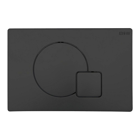 Клавиша смыва Black&White WPI-09522 серия Q, цвет: чёрный матовый (244х162х11)