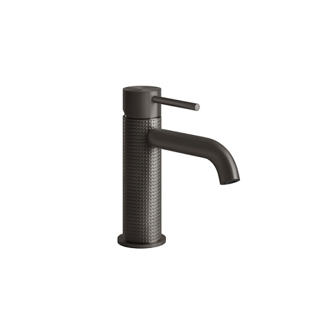 GESSI 316 Смеситель для раковины на 1 отверстие, без донного клапана, излив 123мм, цвет: brushed black metal pvd, 54402#707