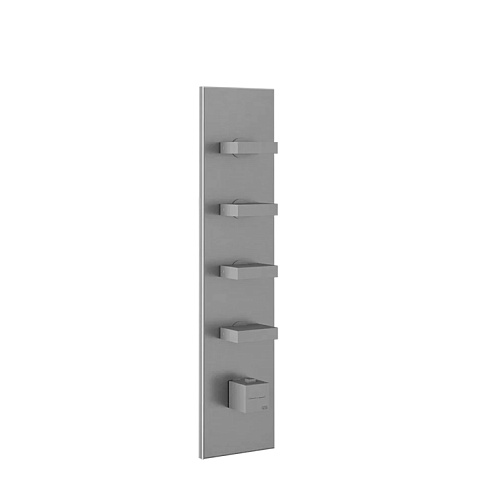 Gessi Rettangolo Встраиваемый термостат, подключение на 3/4”, с 4мя независимыми выходами(внешние части), цвет: хром, 43028#031