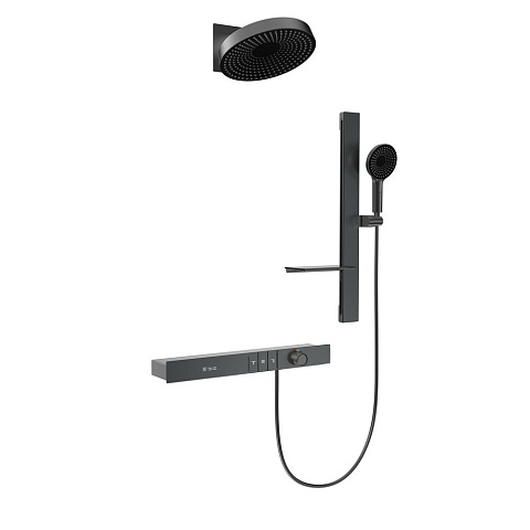 Смеситель встраиваемый комплект Black&White GH-9025N-GM, Piano Thermostat Digital, оружейная сталь (610x143x1200)