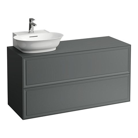 Laufen New Classic База под раковину подвесная, раковина слева , 1180х450х600 мм, 2 ящика, цвет серый (для раковины 816852), 4.0608.7.085.627.1