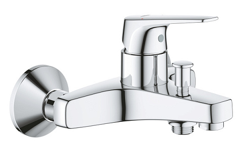 Смеситель для ванны с душем Grohe BauFlow 23601000 настенный, хром