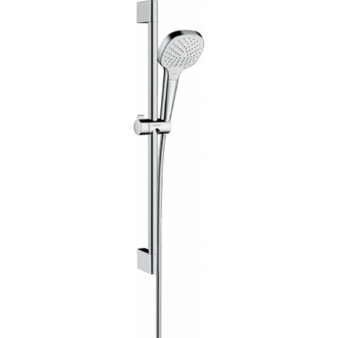 Hansgrohe HG Croma Select E Vario Душевой набор: штанга 650mm, ручной душ 110, 3jet (Rain, IntenseRain, Turbo Rain), шланг, цвет: белый/хром, 26583400
