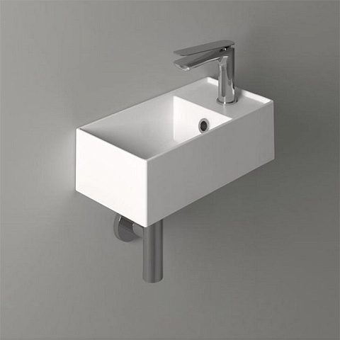 Раковина 40х20см., подвесная, 1 отв., правая, цвет: белый Simas