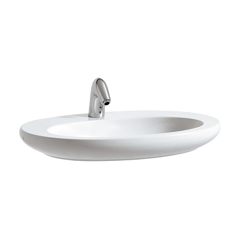 Laufen Alessi One Раковина полувстр 750х520х90мм с 1 отв., с покр. LLC, цвет: белый (последнюю со Склада продаем с базой 4.2403.3.097.630!), 8.1897.2.400.104.1