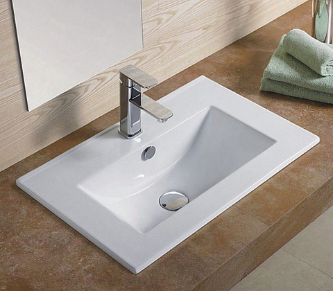 Раковина встраиваемая CeramaLux YJ803-60 510×400 мм, белый