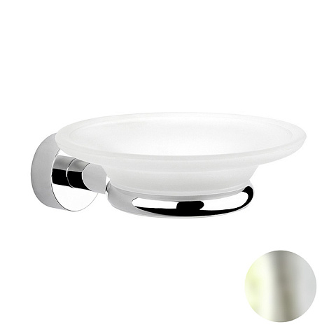 Nicolazzi Accessori bagno Minimale Мыльница подвесная, цвет: никель блестящий/белый, 1487MNL