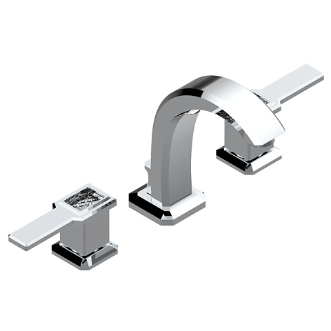 THG METROPOLIS CRISTAL CLAIR A MANETTES Смеситель для раковины на 3 отверстия, для установки на мраморную столешницу, с донным клапаном, цвет хром, A2B-A02-151M