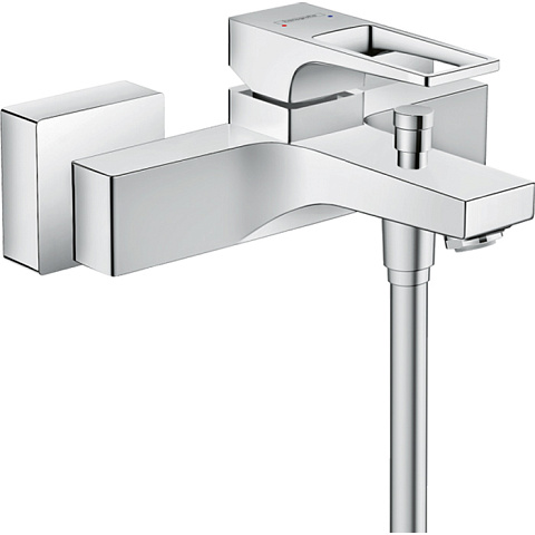 Hansgrohe HG Metropol Смеситель для ванны, настенный, излив 180мм, с переключателем на душ, цвет: хром, 74540000