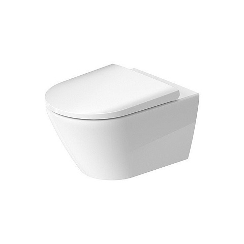 Duravit D-Neo Унитаз подвесной 257709, 540x370 мм, безободковый, с сиденьем 002169 микролифт, цвет: белый (СПЕЦЦЕНА с нашего склада), 45770900A1 (2577090000+0021690000)