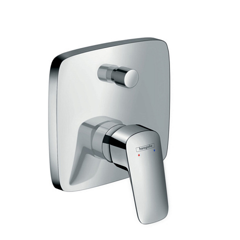 Hansgrohe HG Logis Встраиваемый смеситель для ванны с переключателем (внешняя часть), со защитной комбинацией, цвет: хром, 71407000