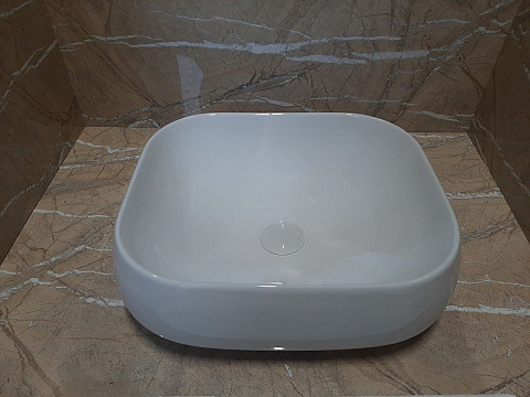 Раковина накладная CeramaLux 9243-1 440×410 мм, белый