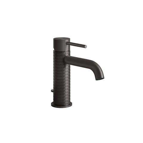 GESSI 316 Смеситель для раковины на 1 отверстие с донным клапаном, излив 123мм, цвет: brushed black metal pvd, 54201#707