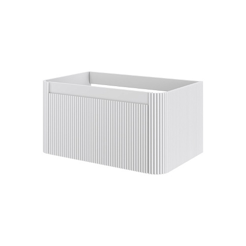 Тумба без раковины Armadi Art VOI рифл. 80см MATT WHITE 782-080-R-MW