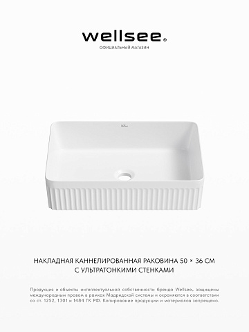Накладная раковина для ванной Wellsee Festive Fox 2.0 319605000