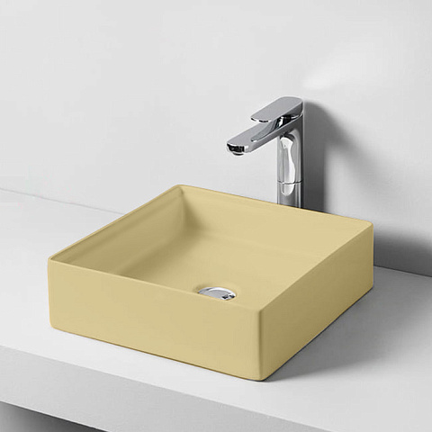 Artceram SCALINO Раковина накладная 38x38 см, цвет: giallo zinco, SCL001 12 00