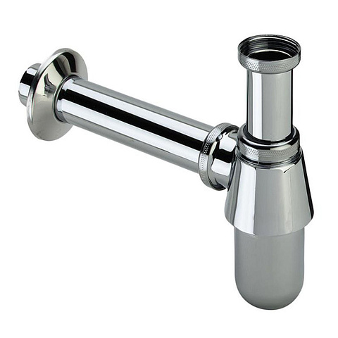 Gattoni Accessori Сифон бутылочный под донный клапан 1/1,4" для раковины, цвет хром, 0152/00C0
