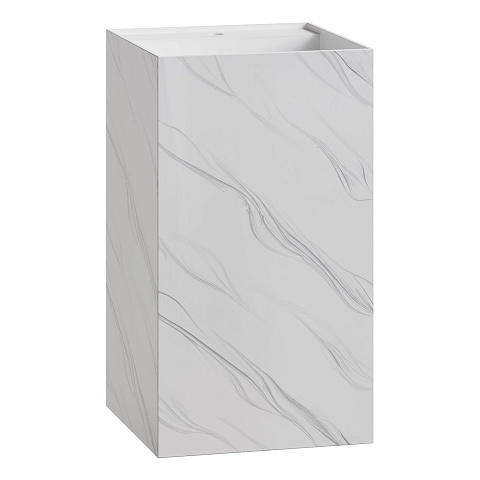 Раковина напольная Boheme Cube Corian 480*480*850 Calacatta 802-CLCT