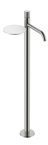 Смеситель Boheme STICK напольный для умыв. Nikel Brush с ручкой SPIRALE 120-NB.4