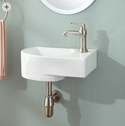 Раковина подвесная CeramaLux 9273L 410×270 мм, белый