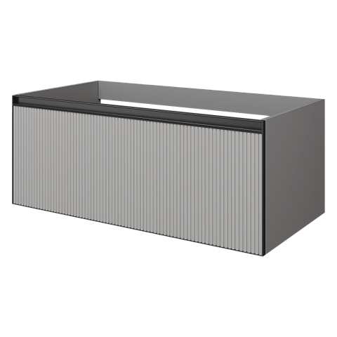 Armadi Art QUATRO 1 100CM тумба рифл LUNA FUGA профиль ANTHRACITE 790-M1-100-L-RIB-A