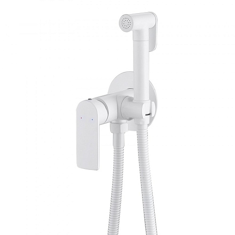Смеситель ABBER Weiss Insel AF8025W с гигиеническим душем, белый матовый