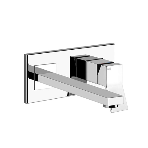Gessi Rettangolo K Встраиваемый однорычажный смеситель для раковины, излив 249мм(внешние части), цвет: хром, 53090#031