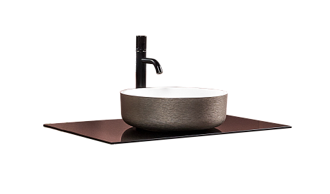 Столешница стекло 80см прямая Armadi Art BLACK 853-080-B