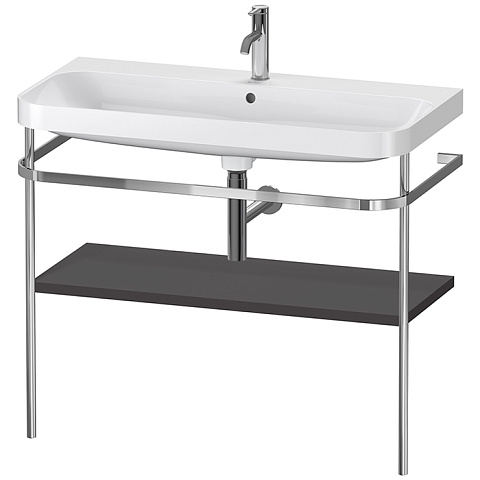 Duravit Happy D.2 Plus Консоль с умывальн 975х490х850 мм, с 1 отв ,1 полка, вып. и сифон в комплекте, цвет Графит суперматовый (Спеццена со склада!), HP4838O8080