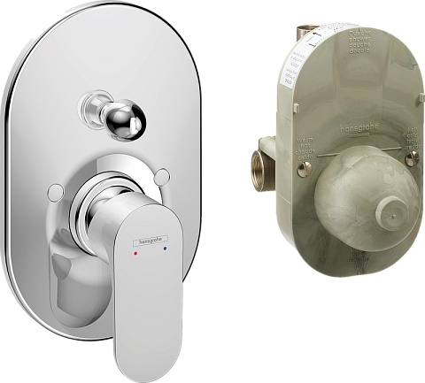 Смеситель Hansgrohe Rebris S Однорычажный для ванны скрытого монтажа, хром 72448000