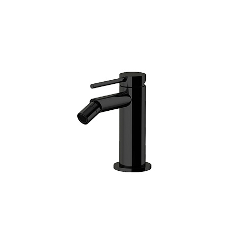 GATTONI CIRCLE TWO Смеситель для биде на 1 отверстие, с донным клапаном, цвет NERO OPACO, 9150/91NO
