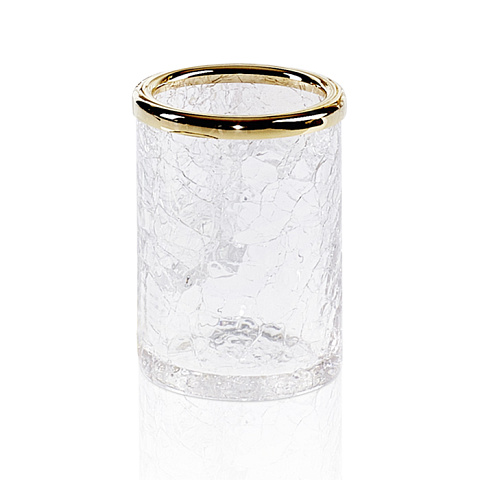 Decor Walther Crack BER Стакан настольный, французское стекло Craquele, цвет: золото, 0933120