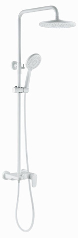 Стойка для душа со смесителем Boheme SPECTRE MattWhite 458-MW