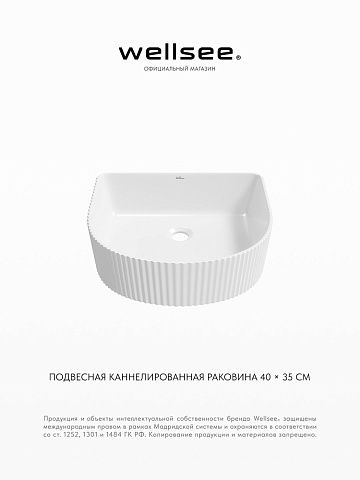 Накладная/подвесная раковина для ванной Wellsee Festive Fox 317301000