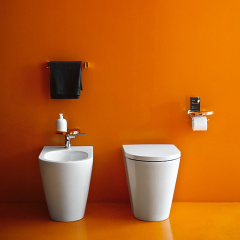 Laufen Kartell Биде напольное 560х370х430мм с 1 отв. под смеситель, без боковых отв, цвет: белый, 8.3233.1.000.302.1