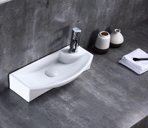 Раковина подвесная CeramaLux 7946L 455×225 мм, белый
