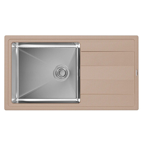 Кухонная мойка Florentina Комби 860 FS 21.400.D0860.107, песочный