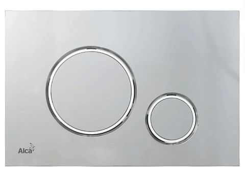 Кнопка смыва AlcaPlast THIN M772 хром матовый / хром глянцевый